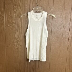 Splits59 Sienna Jersey‎ Tank Top Women's XS White Solid Round Neck Sleeveless